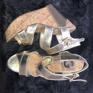 Gold Guess Wedges